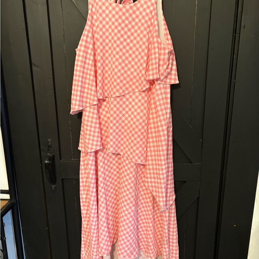 River Island Pink Checkered Kids Dress